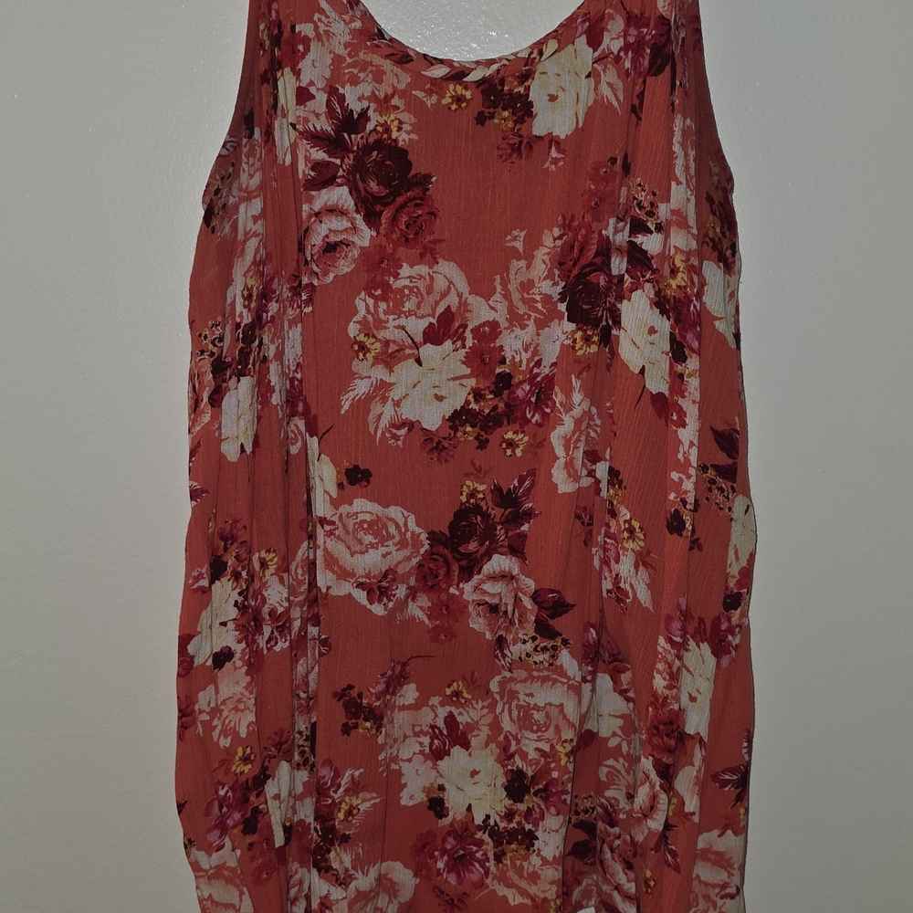 Torrid Coral Floral Blouse